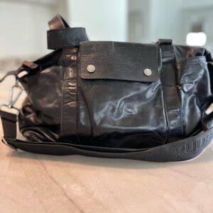 RUDSAK leather diaper bag